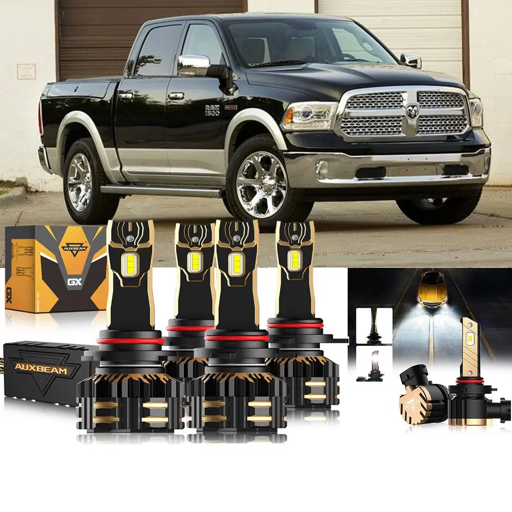 For 2014 Ram 1500 (With Projector-Type Headlights) 9005 9012 Led Headlight Bulbs Bundle 1