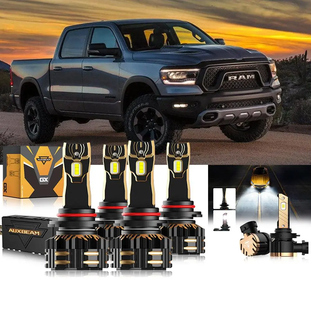 For 2018-2019 Ram 1500 (With Projector-Type Headlights) 9005 9005 Led Headlight Bulbs Bundle 12