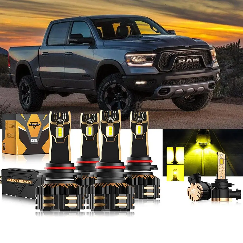 For 2018-2019 Ram 1500 (With Projector-Type Headlights) 9005 9005 Led Headlight Bulbs Bundle 13