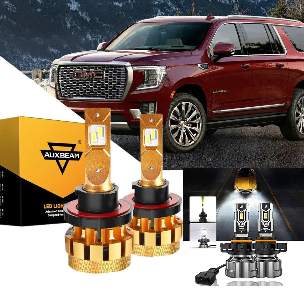 For 2007-2014 Gmc Yukon F-16 Plus Series Built-In Canbus Automotive Grade 14000Lm Led Light Bulbs High Low Beam Bundle 1