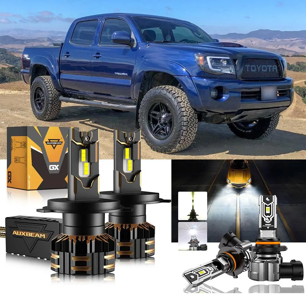 For 2005-2011 Toyota Tacoma H4 Led Headlight Bulbs Bundle 1