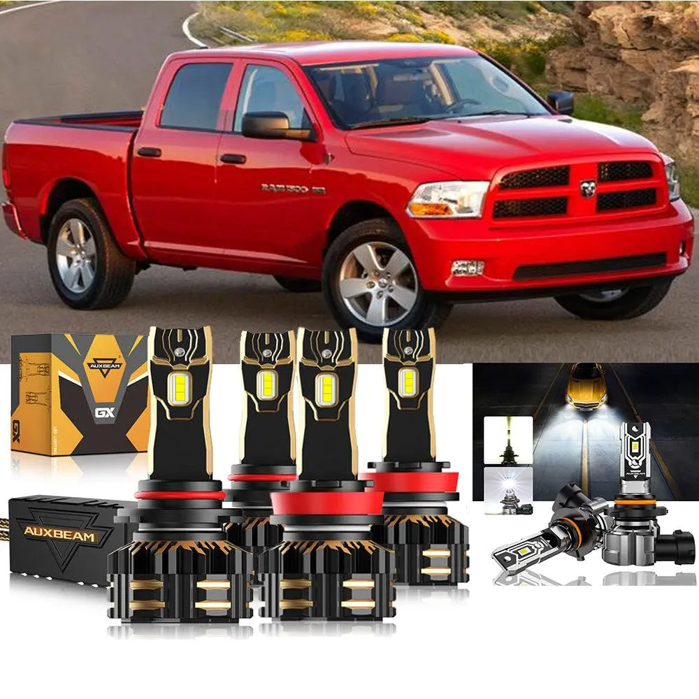 For 2011-2012 Ram 1500 (With 4 Headlamps) 9005 H13 Led Headlight Bulbs Bundle 1
