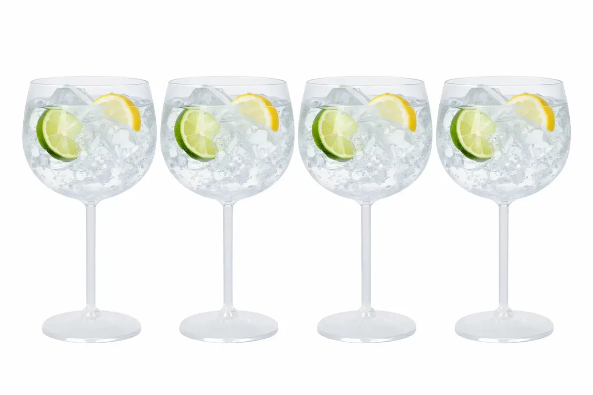 Cookinglife Gin Tonic Glazen Kunststof - Campvibe - Outdoor - Onbreekbaar - 570 Ml - 4 Stuks 1