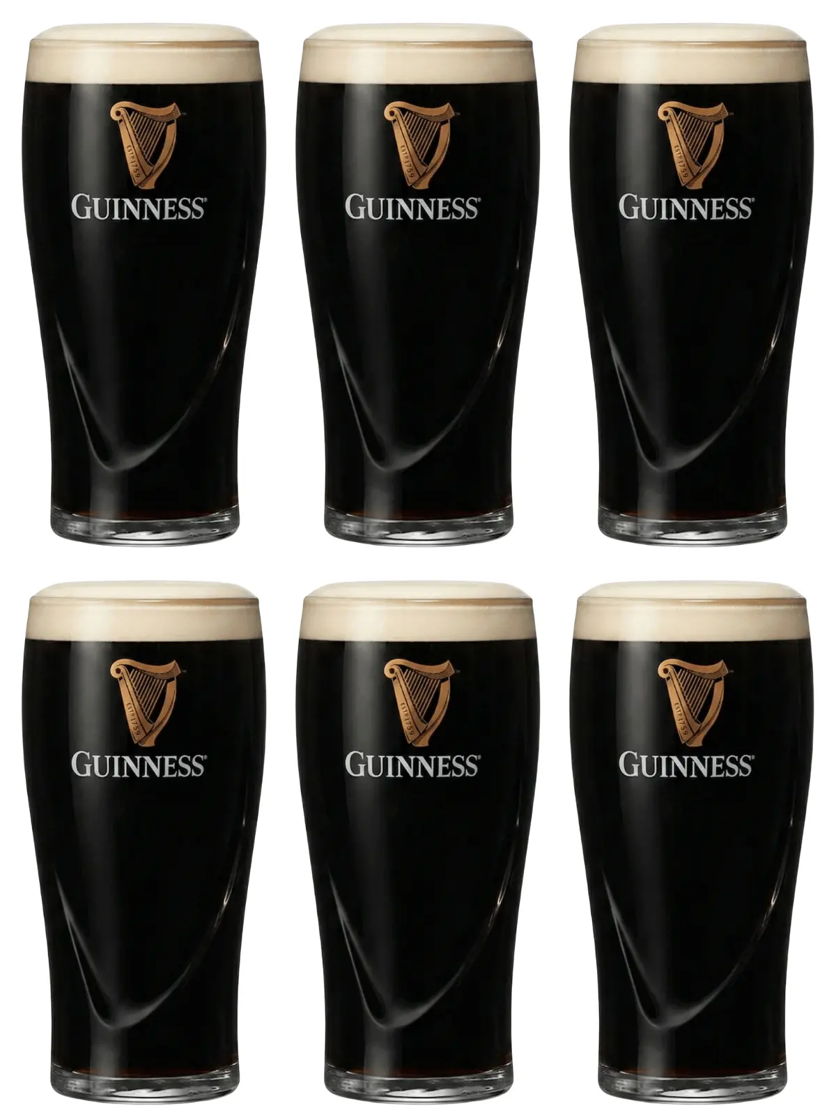 Guinness Bierglazen Pint 500 Ml - 6 Stuks 1