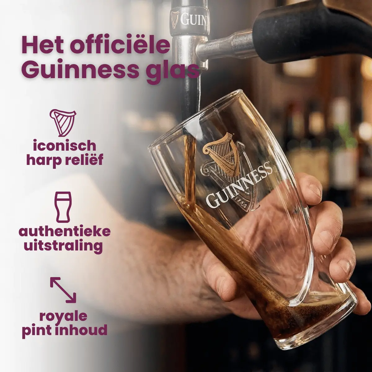 Guinness Bierglazen Pint 500 Ml - 6 Stuks 2