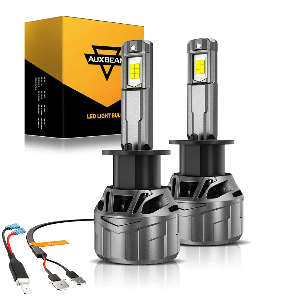 🆕H1 Led Headlight Bulbs 100W 22000Lm F18 Series 1:1 Mini Size 6500K Cool White | 2 Bulbs 1
