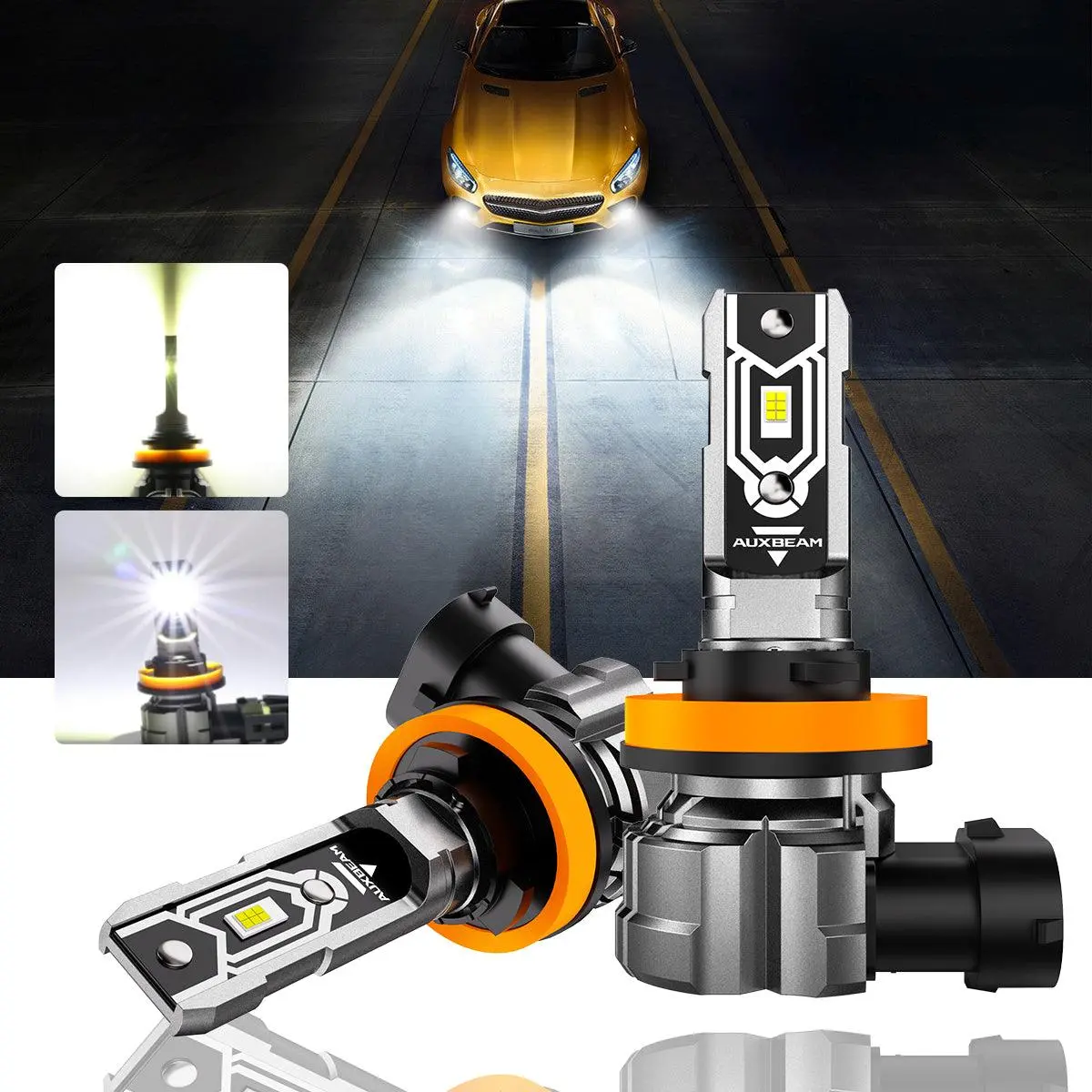 🆕H11 H9 H8 H16jp Led Fog Light/Drl Bulbs 50W 10000Lm 6500K Cool White Q5 Series | 2 Bulbs 1