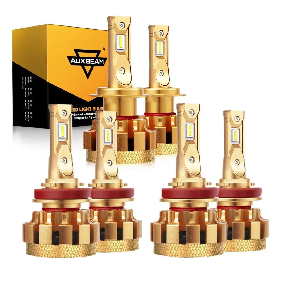 For 2015-2019 Hyundai Sonata(Hybrid/Hybrid Limited) F-16 Plus Series Built-In Canbus Automotive Grade 14000Lm Led Light Bulbs High Low Beam Bundle 1