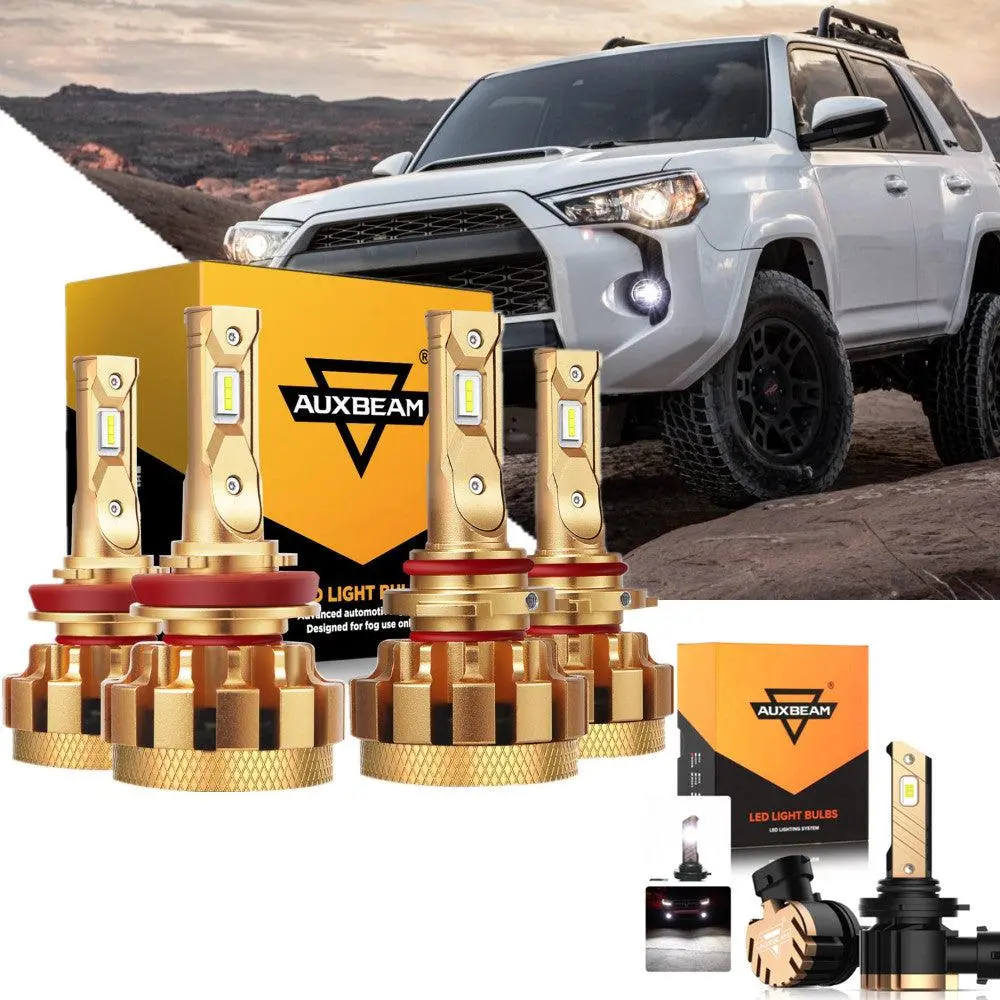 For 2006-2009 Toyota 4Runner F-16 Plus Series Built-In Canbus Automotive Grade 14000Lm Led Light Bulbs High Low Beam Bundle 1