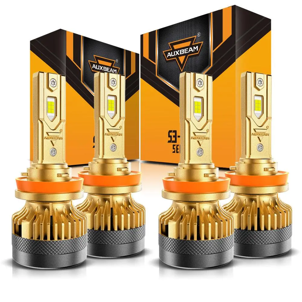🆕H11+H11 Led Headlight Bulbs S3 Pro Series High Power 24V 120W 24000Lm 6500K Cool White | 4 Bulbs 1