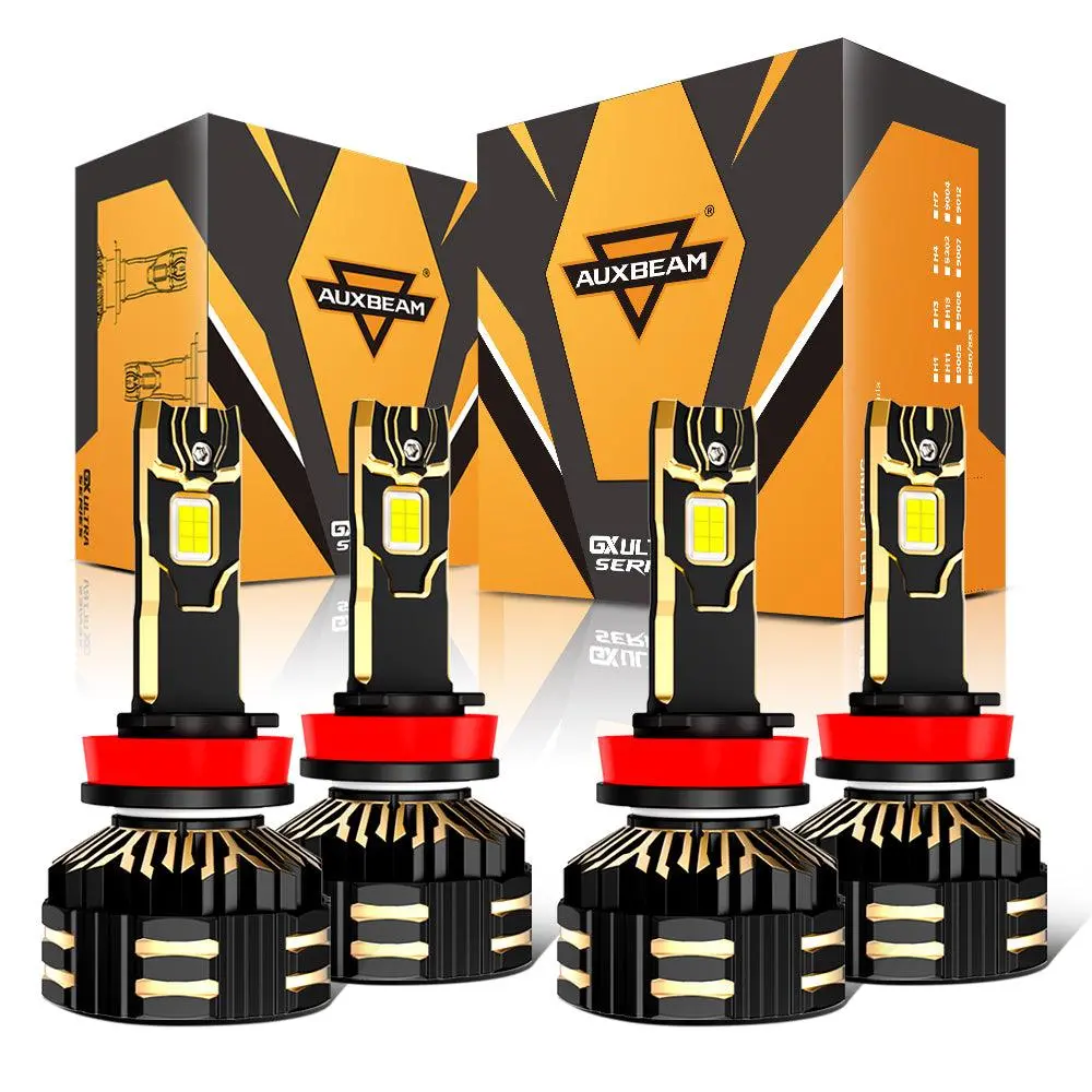 🆕H11+H11 Led Headlight Bulbs 240W 40000Lm Gx-Ultra Series 6500K Cool White | 4 Bulbs 1