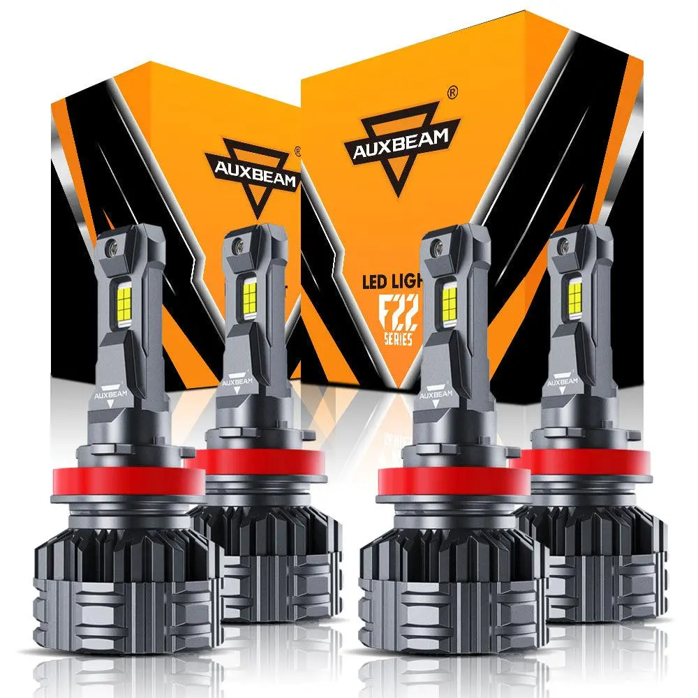H11+H11 Led Headlight Bulbs 110W 24000Lm F22 Series High Brightness 6500K Cool White | 4 Bulbs 1