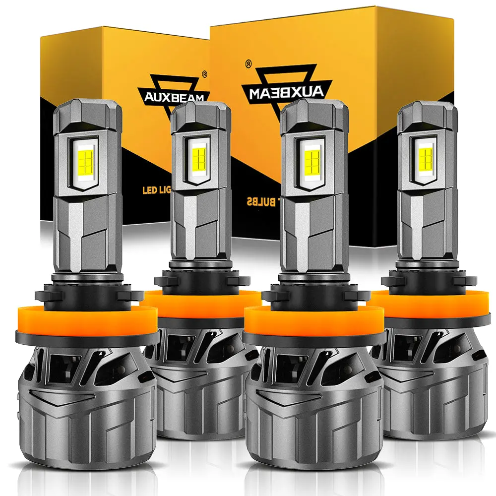 🆕H11+H11 Led Headlight Bulbs 100W 22000Lm F18 Series 1:1 Mini Size 6500K Cool White | 4 Bulbs 1