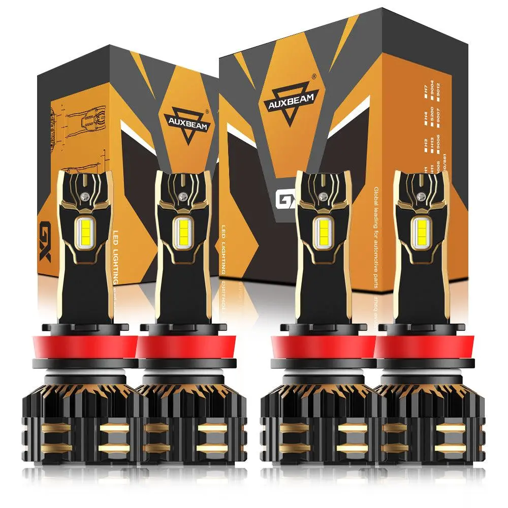 H11+H11 Led Headlight Bulbs 120W 25000Lm Gx Series Brightest 6500K Cool White | 4 Bulbs 1