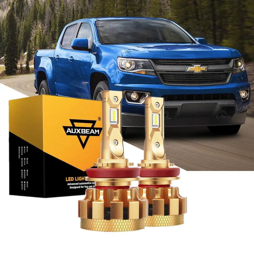 For 2015-2019 Chevrolet Colorado F-16 Plus Series Built-In Canbus Automotive Grade 14000Lm Led Light Bulbs High Low Beam Bundle 6