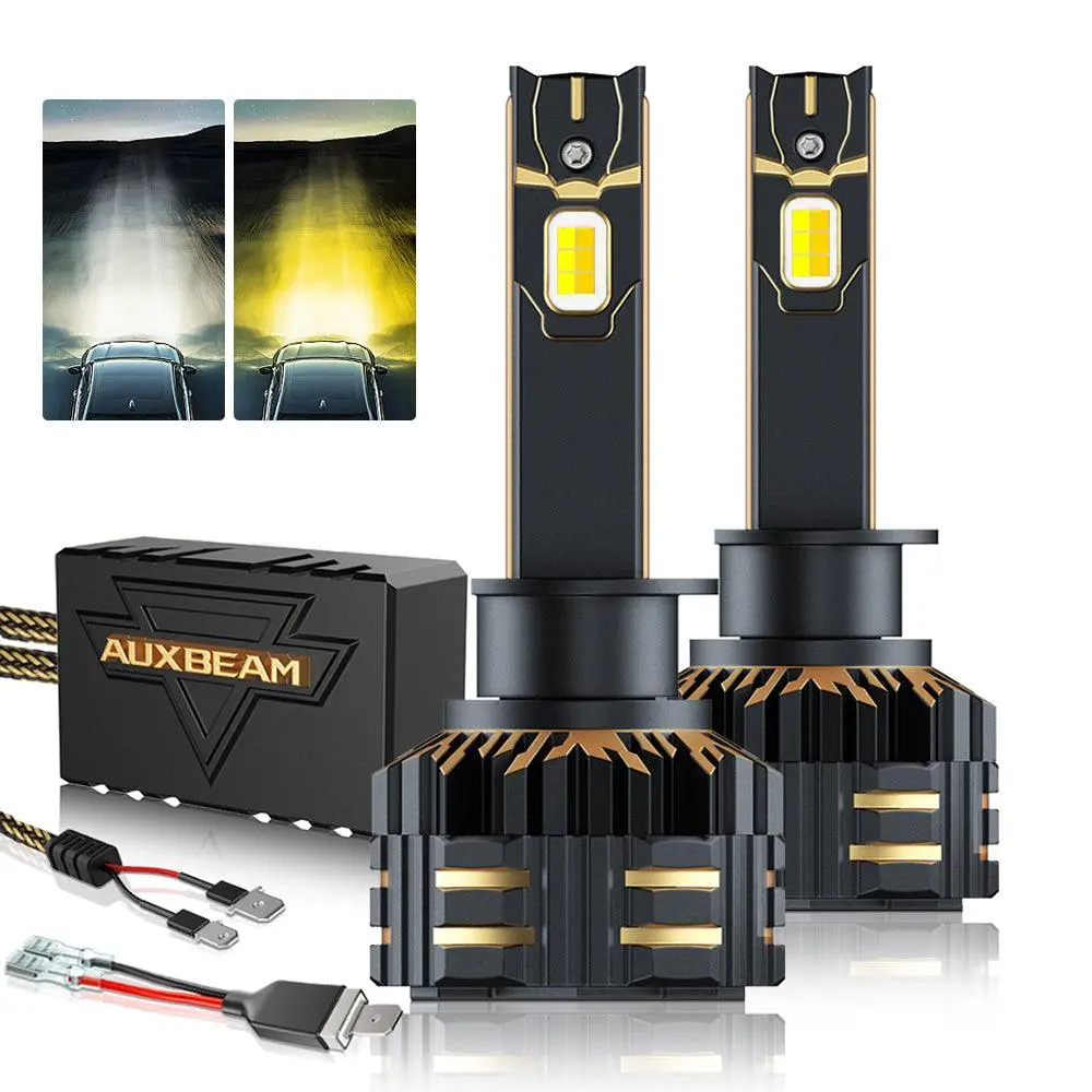 H1 Led Bulb Fog Lights 110W 25000Lm Gx Bi-Color Series High Power & Brightness Dual Color Switchback | 2 Bulbs 1