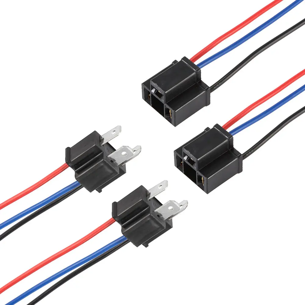 H4 Led Headlight Socket Female Adapter Wiring Harness Connector For Headlight/Fog Light 2Pcs/Set 1