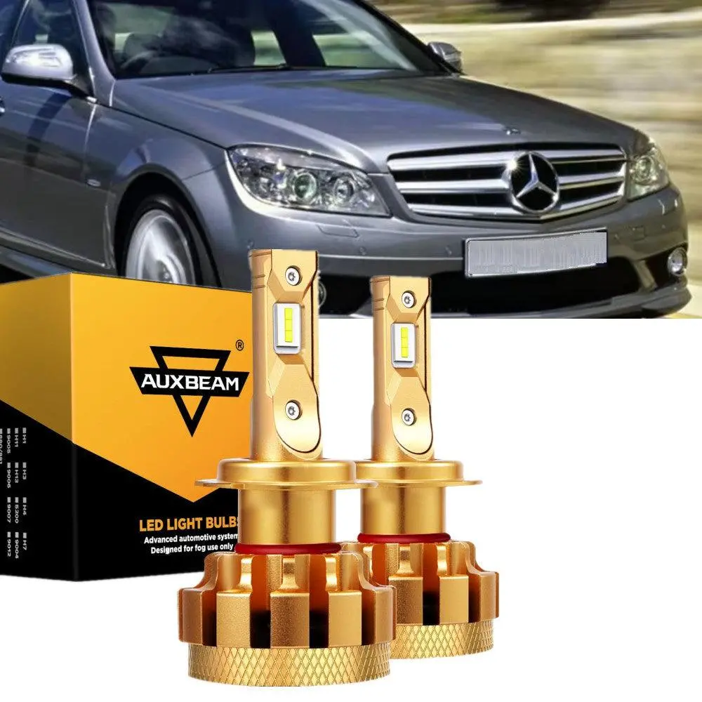 For 2006-2015 Mercedes-Benz C350 With Halogen Headlamps Led Light Bulbs High Low Beam Bundle 2