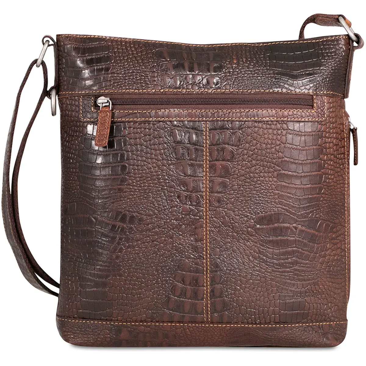 Jack Georges Hornback Croco Crossbody Bag Hb312 2