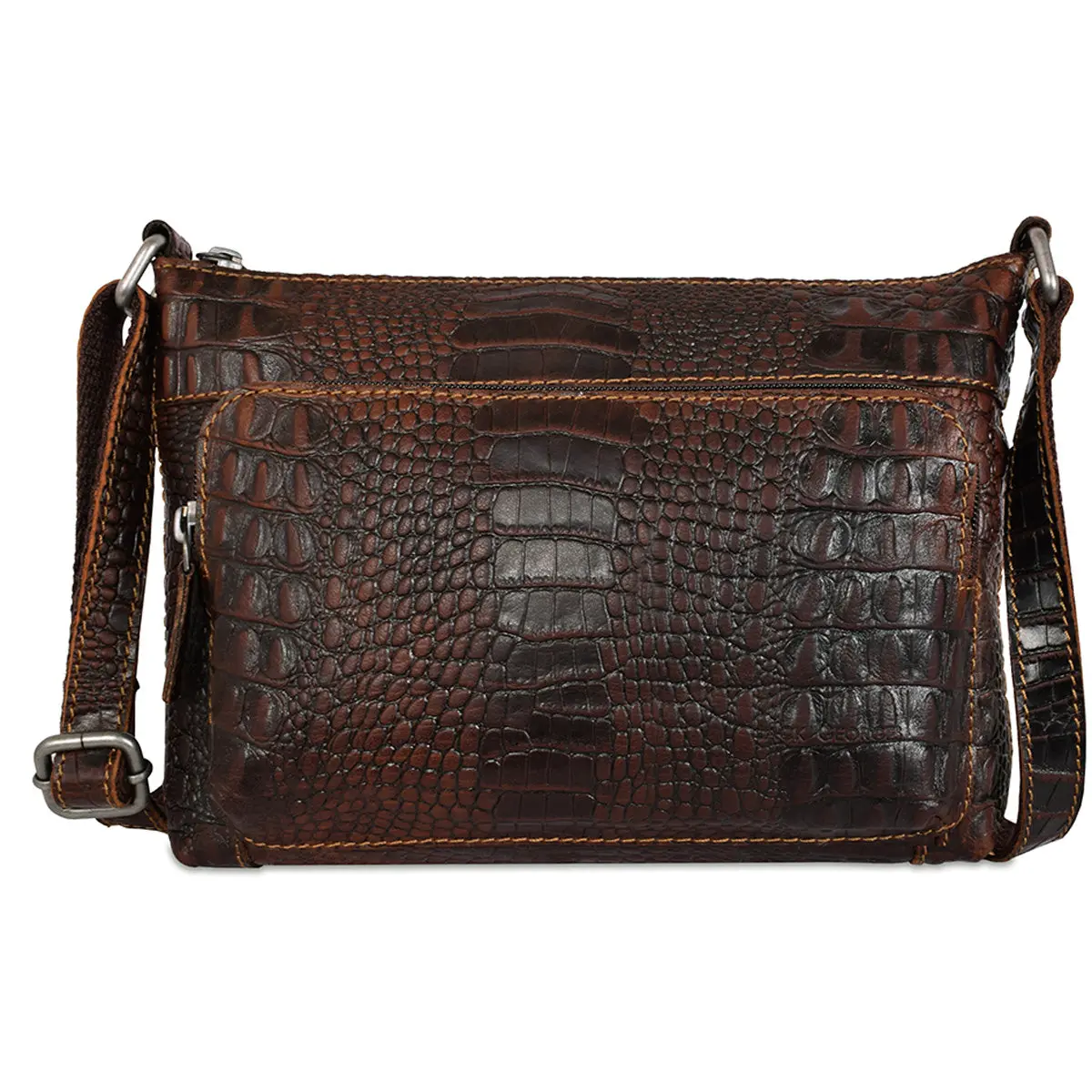 Jack Georges Hornback Croco Mini City Crossbody Hb810 2