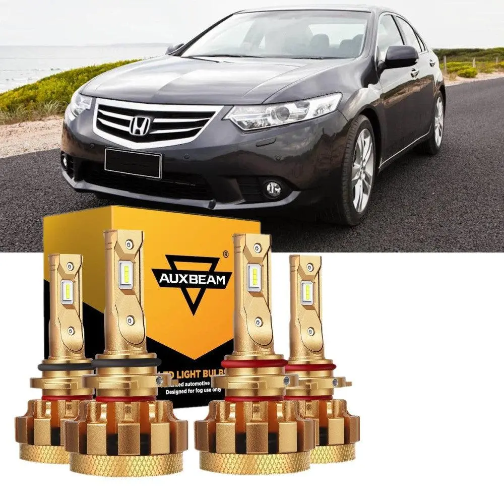 For 2000-2012 Honda Accord F-16 Plus Series Built-In Canbus Automotive Grade 14000Lm Led Light Bulbs High Low Beam Bundle 1
