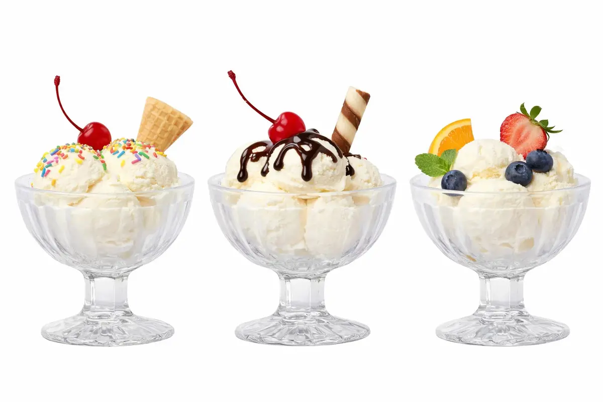 Cookinglife Ijscoupes Glas 200 Ml - 3 Stuks - Ideaal Voor Ijs En Desserts 1