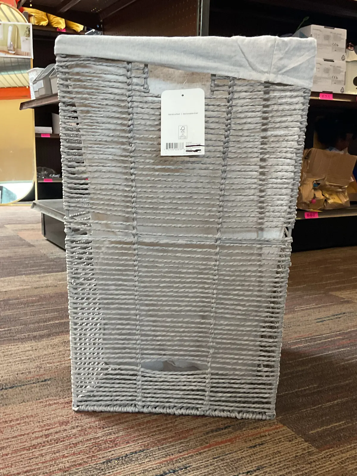 Tapered Corner Hamper Gray - Clearance 1