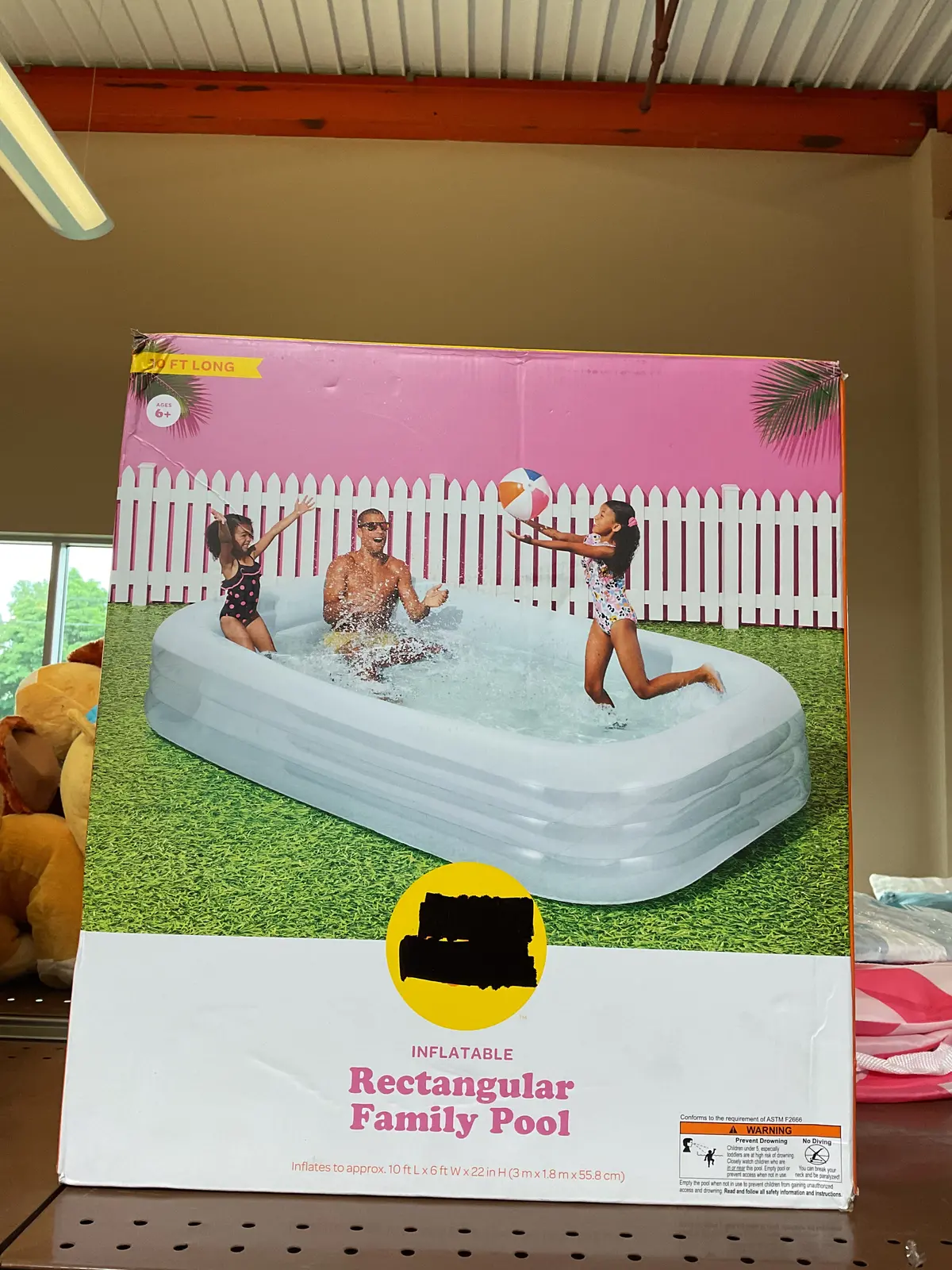 6' X 22" Deluxe Rectangular Family Pool Blue 1