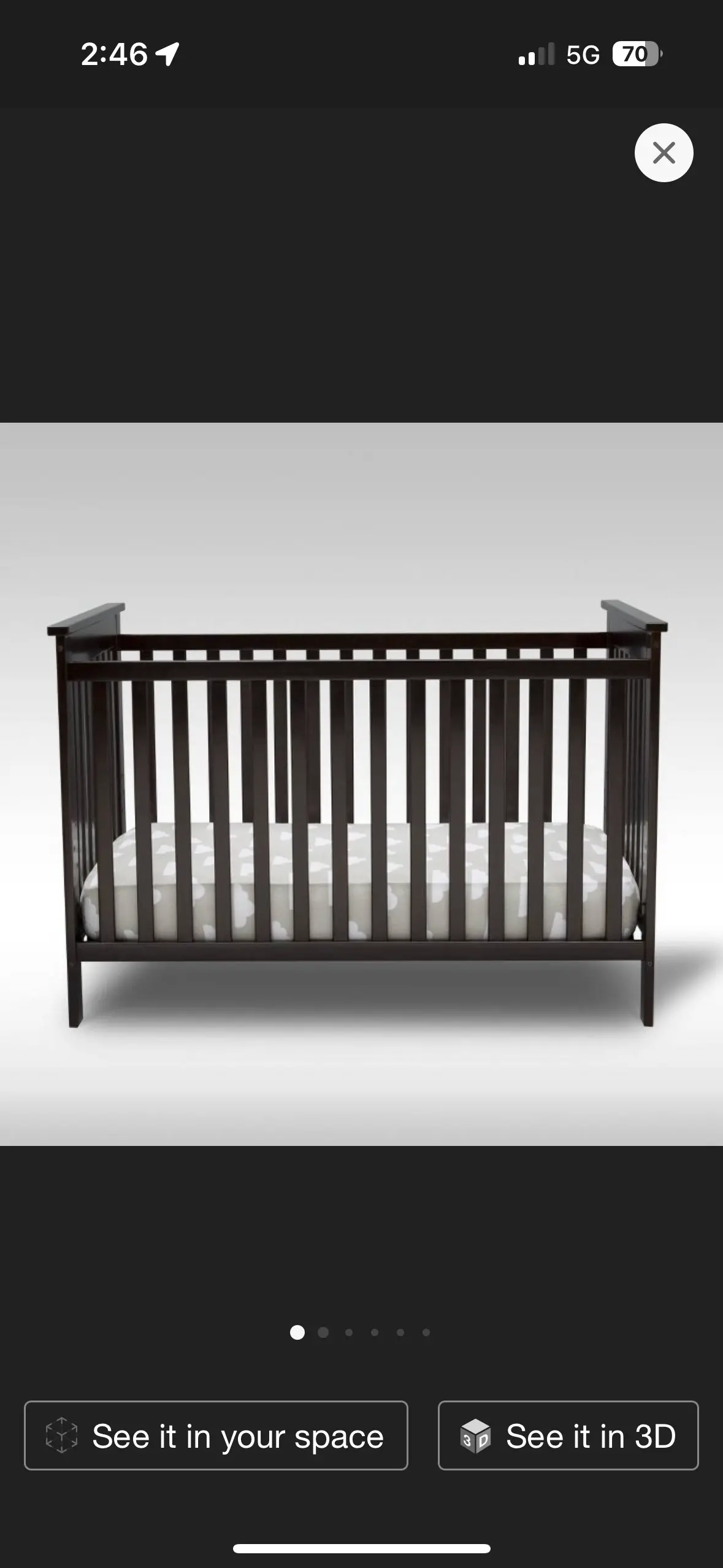 Delta Children Adley 3-In-1 Convertible
Crib - Dark Chocolate Boxed As Is 1
