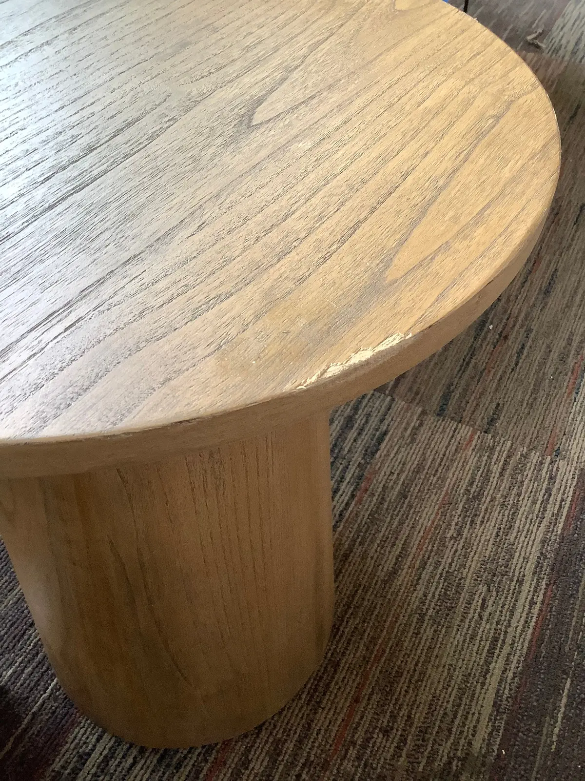 Round Wood Pedestal Accent Table 1