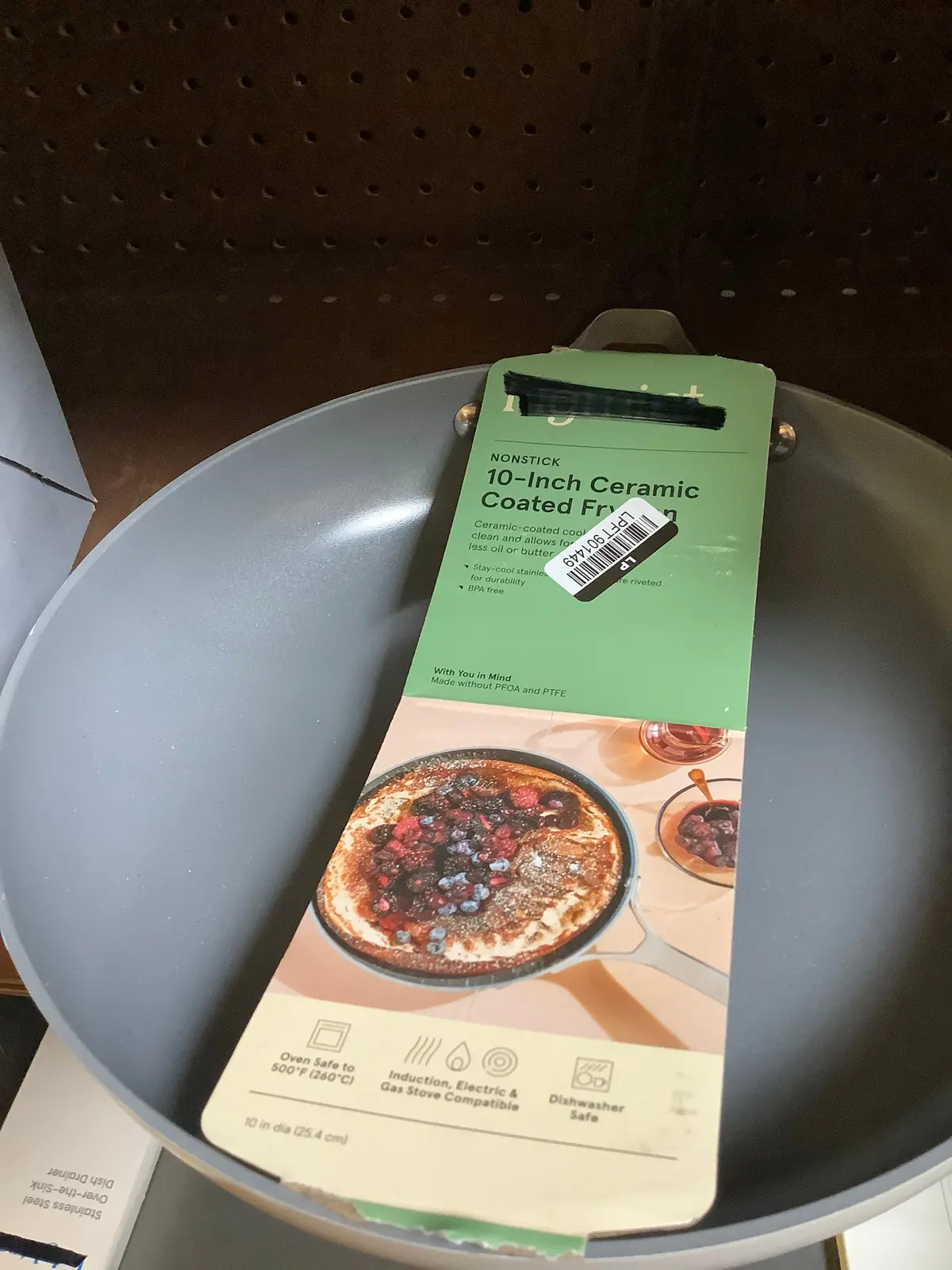 10" Nonstick Ceramic Coated Aluminum Frypan Cream 1