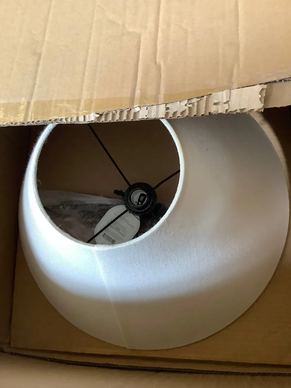 Ceramic Table Lamp Tan New In Box!!!! 1