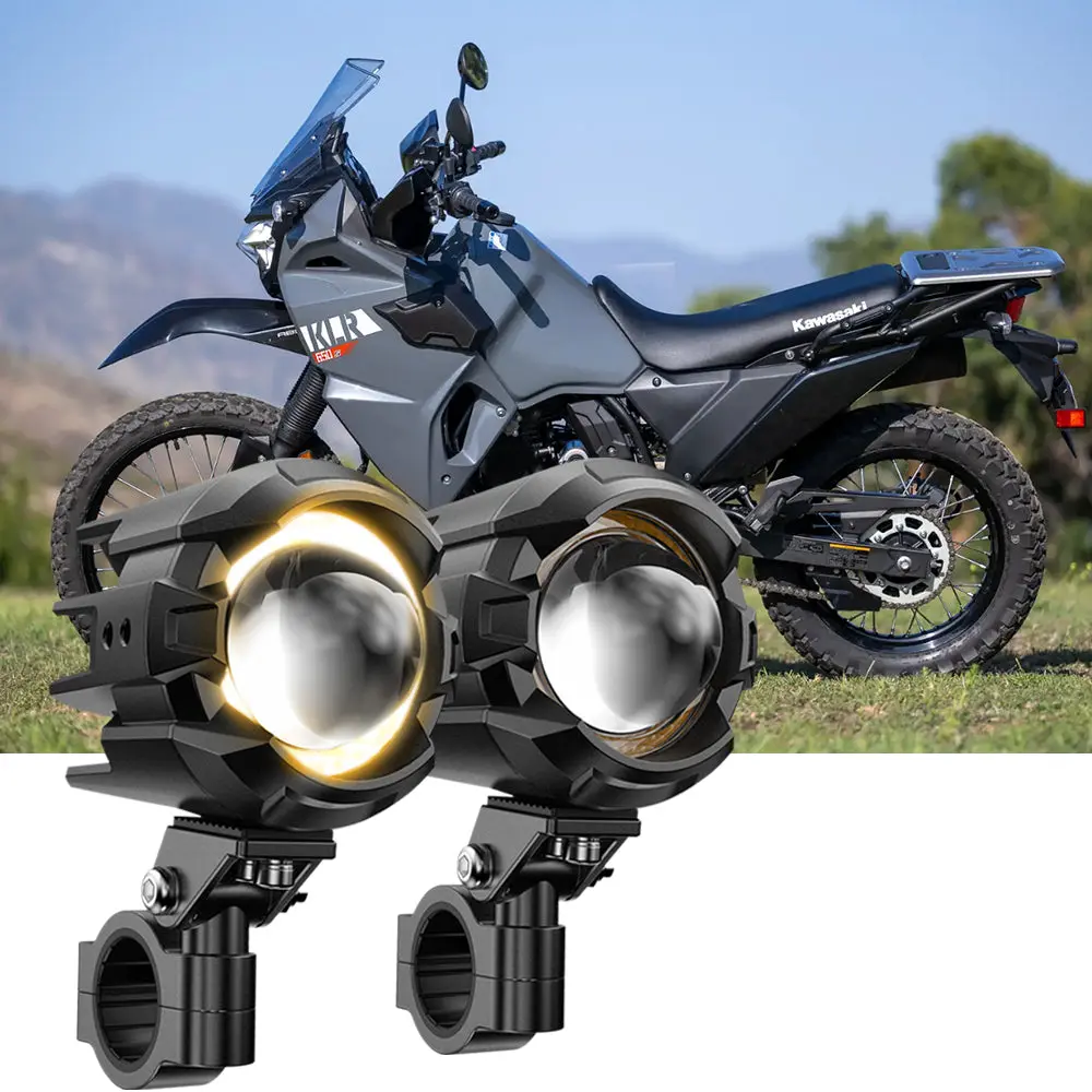 2023 Kawasaki Klr 650 Motorcycle Led Spotlight Light 3+5 Light Modes 1