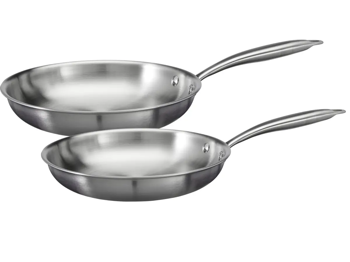 Cookinglife Koekenpannenset Superior Triply Rvs 2-Delig Ø 24 & 28 Cm - Geschikt Voor Alle Warmtebronnen - Zonder Anti-Aanbaklaag 1
