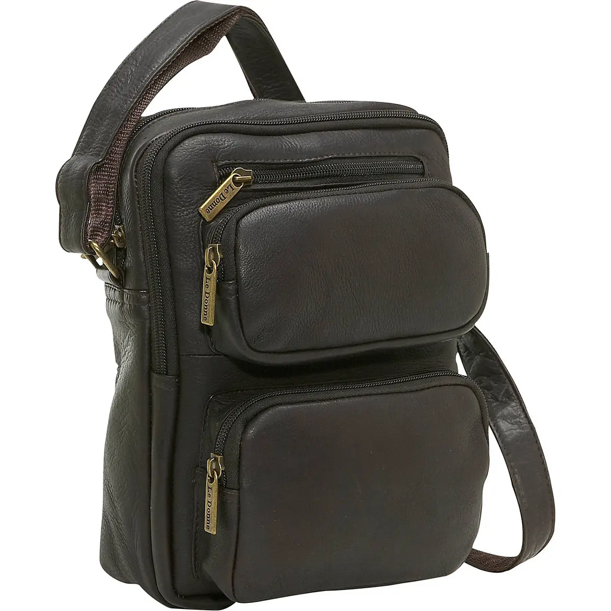 Ledonne Leather Multi Pocket Mens Bag 1