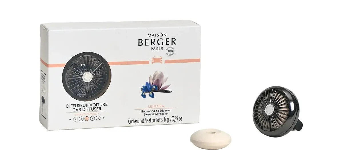 Maison Berger Autoparfum / Autodiffuser Gun Metal - Liliflora - Met Navulling 1