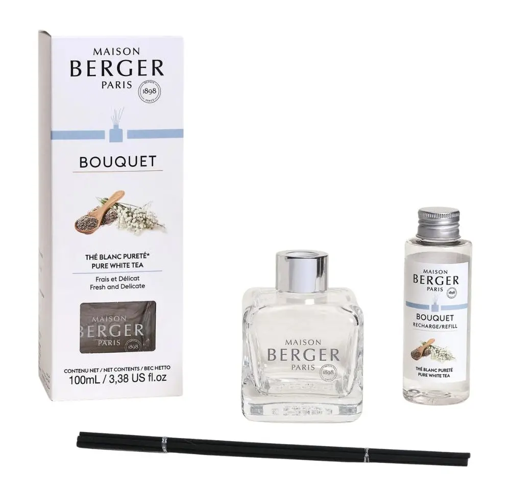 Maison Berger Geurstokjes Cube - Pure White Tea - 100 Ml 1