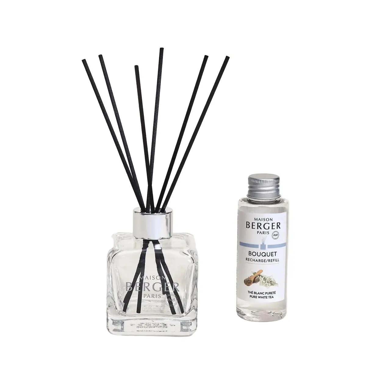 Maison Berger Geurstokjes Cube - Pure White Tea - 100 Ml 2