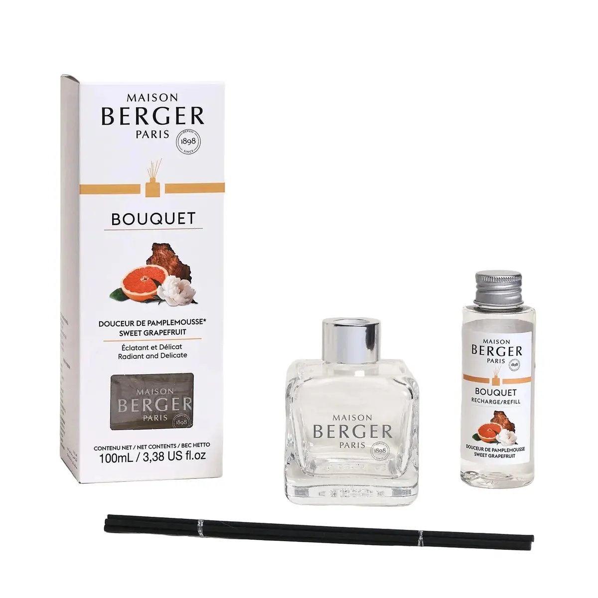 Maison Berger Geurstokjes Cube - Sweet Grapefruit - 100 Ml 1