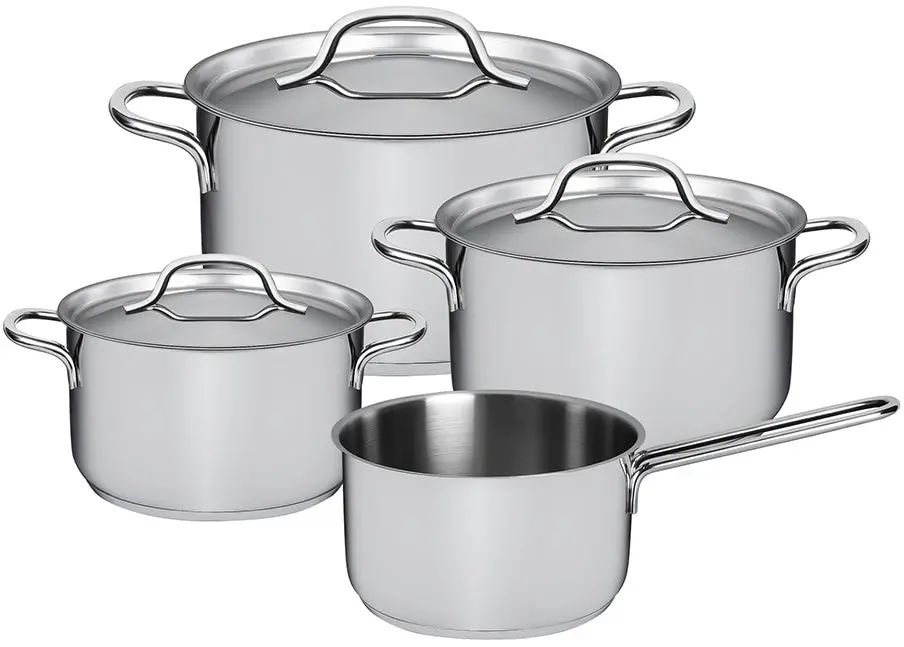 Sola Pannenset Mirage 4-Delig Rvs - Kookpan Ø 16, 18, 20 Cm & Steelpan Ø 16 Cm - Geschikt Voor Alle Warmtebronnen 1