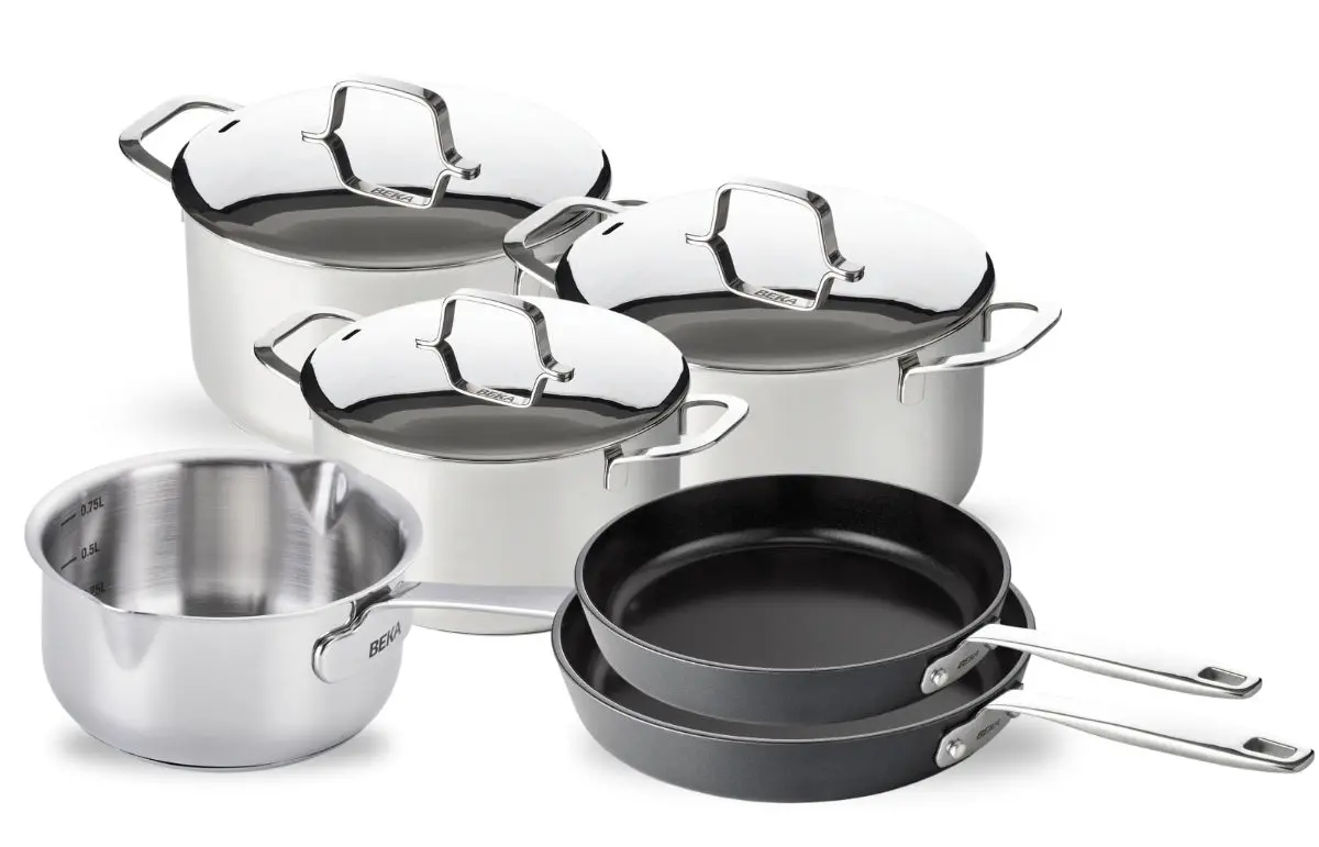 Beka Pannenset Maestro 6-Delig - Keramische Anti-Aanbaklaag - Geschikt Voor Alle Warmtebronnen (Kookpannen, Steelpan & Koekenpannen) 1