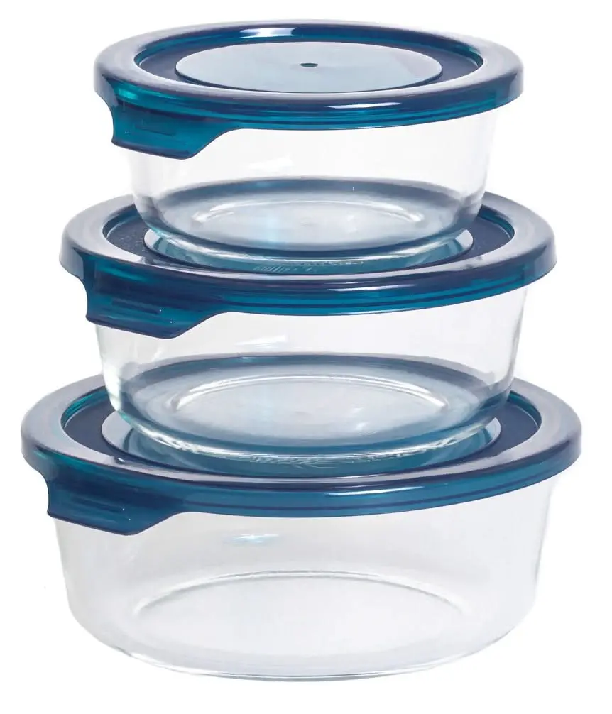 Sareva Glazen Vershoudbakjes Glas - To Go - Met Deksels - Ovenschalen - Cook & Fresh - 3 Delig 1