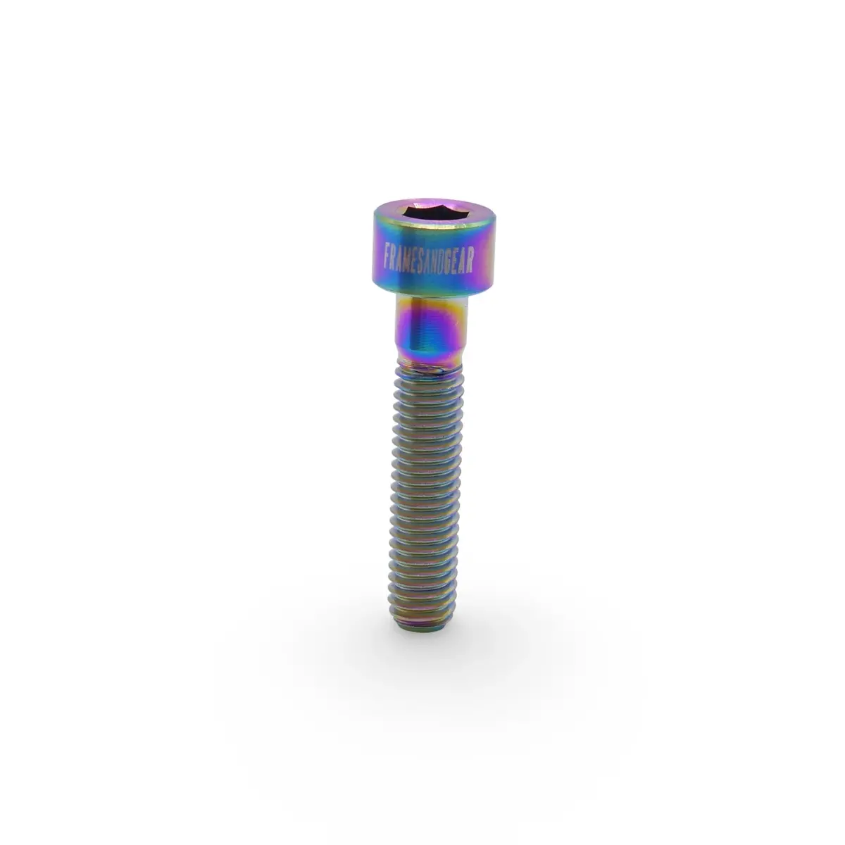 Framesandgear Titanium Headset Cap Bolt M6*30 (Cylindrical Head) Oil Slick 1