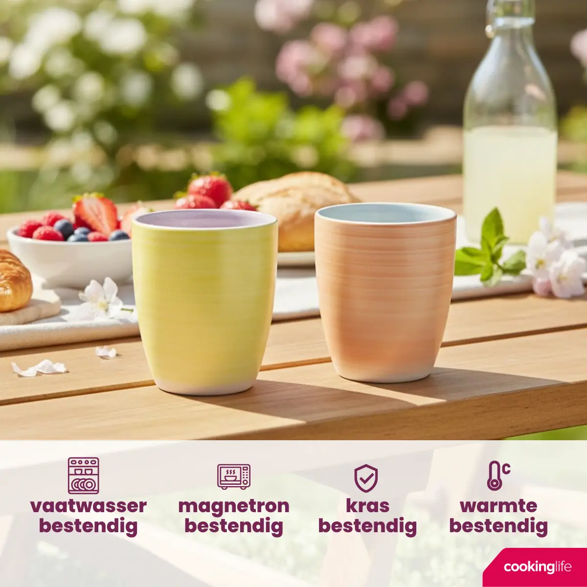 Cookinglife Koffiebekers Pastel Harmony 340 Ml - 6 Stuks 2