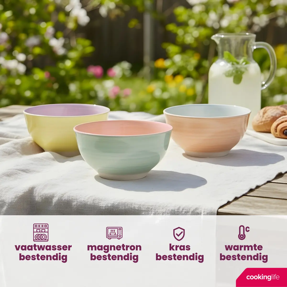 Cookinglife Kleine Kommen Pastel Harmony Ø 12 Cm - 6 Stuks 2