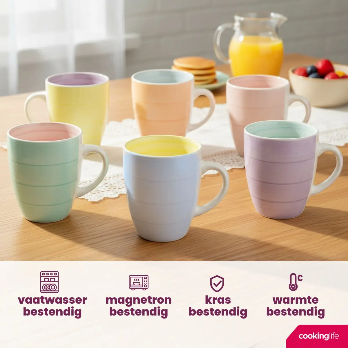 Cookinglife Mokken Pastel Harmony 340 Ml - 6 Stuks 2
