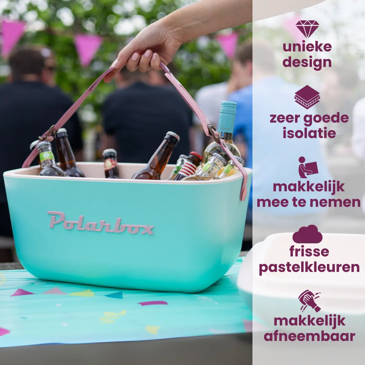 Polarbox Koelbox Met Schouderband - Paars Sorbet - 20 Liter 2