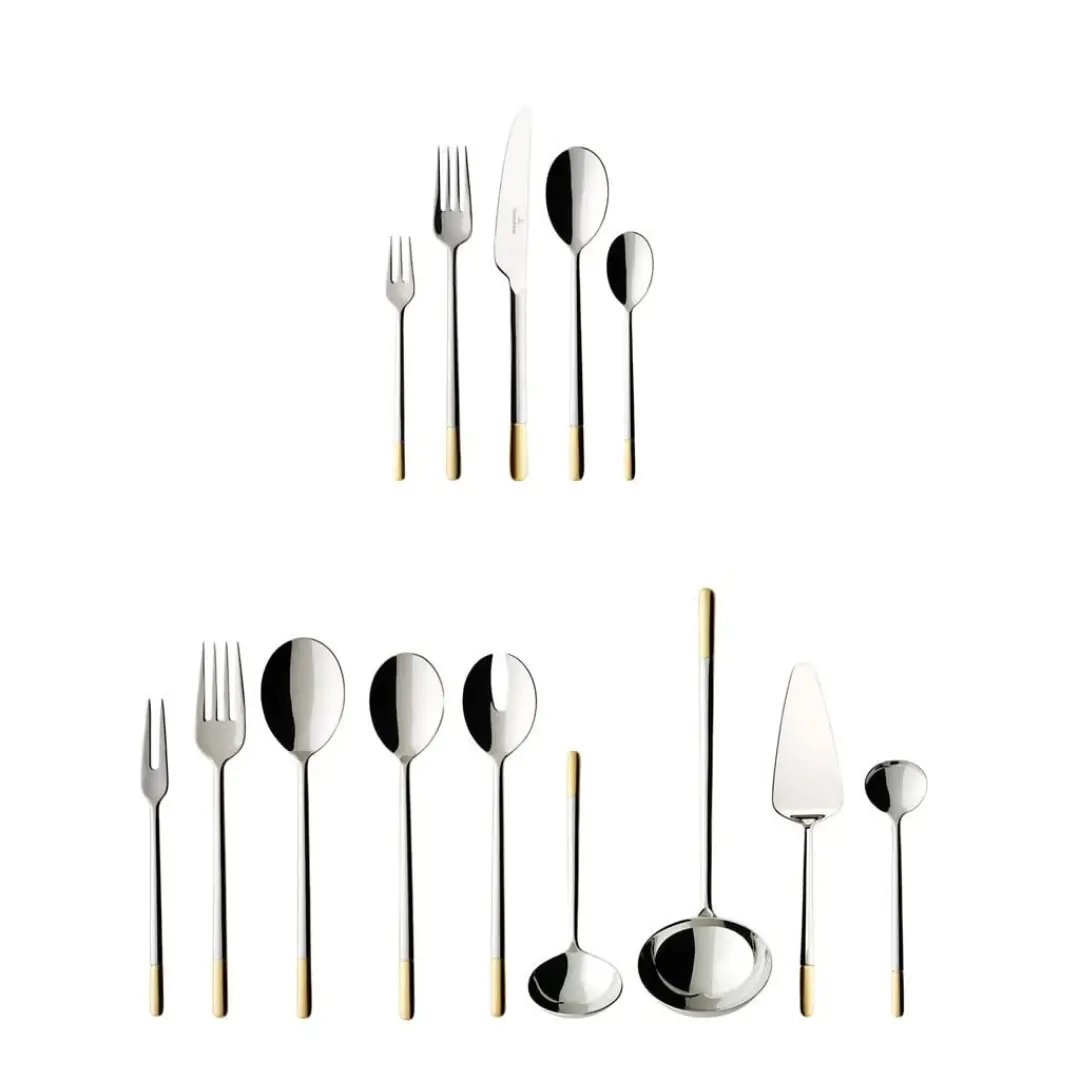 Villeroy & Boch Bestekset Ella - 70-Delig / 12 Personen - Verguld 1