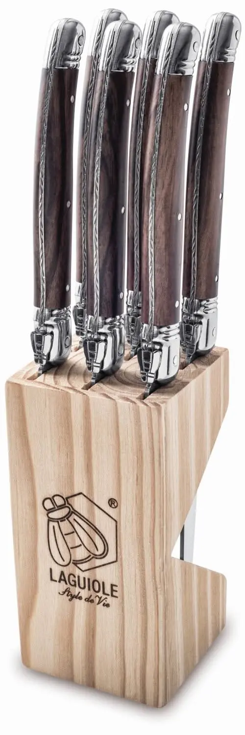 Laguiole Style De Vie Steakmessen Premium Line Dark Wood - 6 Stuks 1