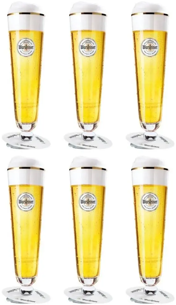 Warsteiner Bierglazen Op Voet - 400 Ml - 6 Stuks 1